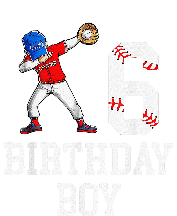 6th Birthday Baseball Big Number Six 6 Year Old Gift Hoodie