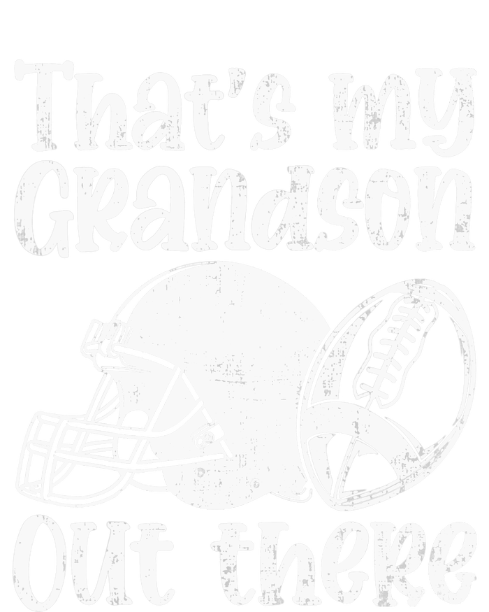 Funny Football Grandma Grandpa That's My Grandson Out There Women's Racerback Cropped Tank