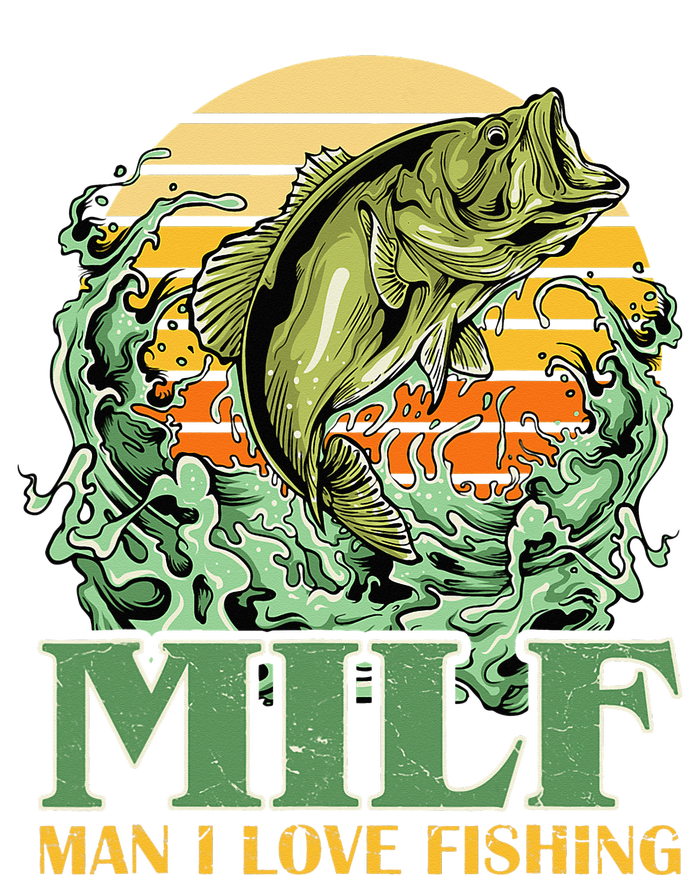 MILF Man I Love Fishing Funny Sayings Gift For Fisher Cooling Performance Crew T-Shirt