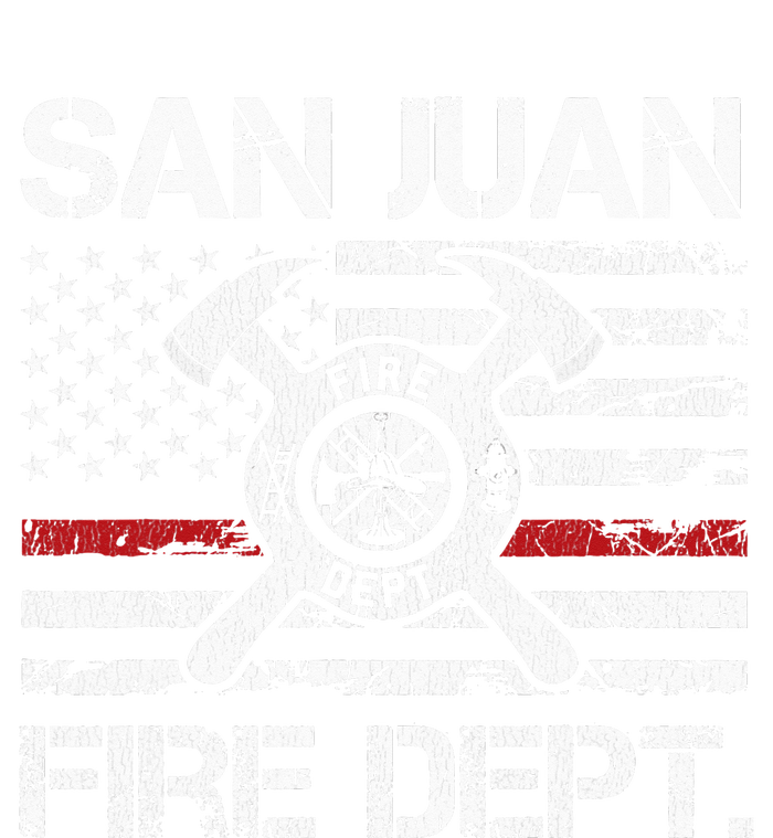 San Juan Puerto Rico Fire Department Thin Red Line Fireman T-Shirt