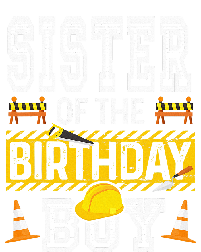 Sister of the Birthday  Construction Birthday Party Hat Softstyle Adult Sport Polo