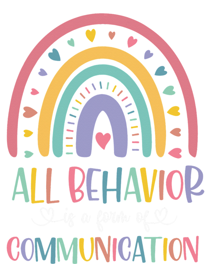 All Behavior Is A Form Of Communication Rainbow Womens Cotton Relaxed Long Sleeve T-Shirt