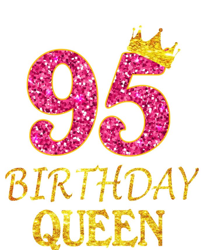 95 Years Old Birthday Queen Girl Shirt 95th Birthday Pink Infant Fleece One Piece