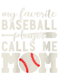 Womens My Favorite Baseball Player Calls Me Mom Cheer Mother Women's Long Sleeve Flannel Pajama Set 