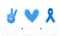 Peace Love Hope Abuse Awareness Prevention Blue Ribbon Gift T-Shirt