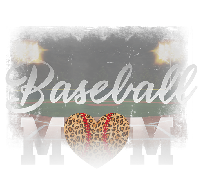 Baseball Mom, Leopard Baseball Field Toddler Long Sleeve Shirt