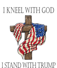 I Kneel With God I Stand With Trump V-Neck T-Shirt