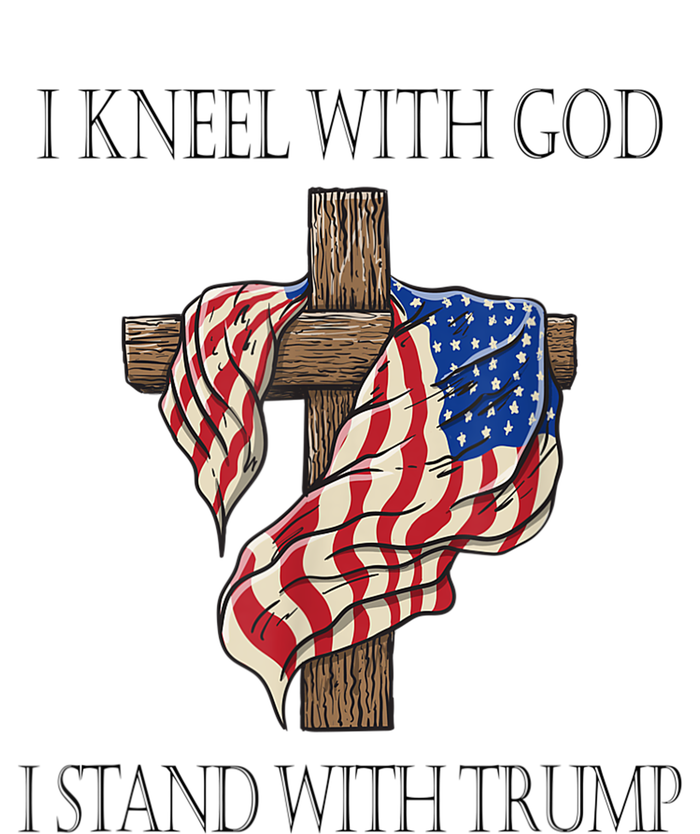 I Kneel With God I Stand With Trump V-Neck T-Shirt