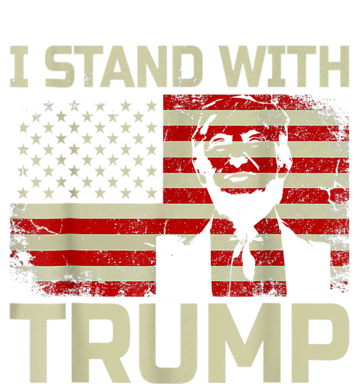 I Stand With Trump American Flag Toddler Long Sleeve Shirt