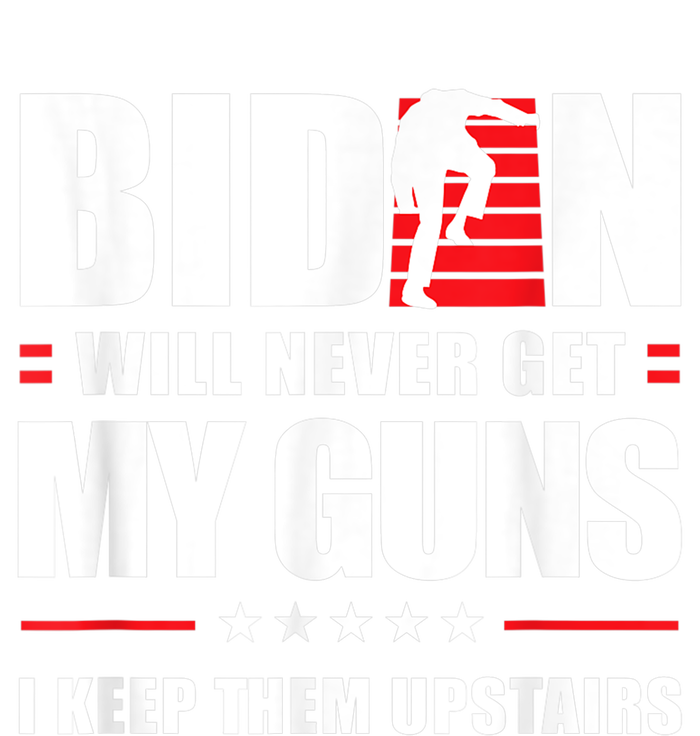 Funny Biden Will Never Get My Guns I Keep Them Upstairs Metallic Star Ornament