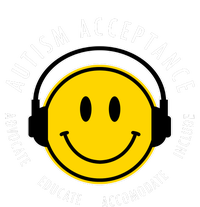 Autism Acceptance Educate Smiley Headphone T-Shirt