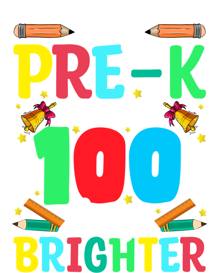 Preschool Teacher 100 Days Brighter 100th Day Of School Gift T-Shirt