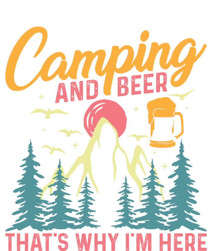 Camping And Beer T Flat Bill Trucker Hat