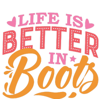 Life Is Better In Boots Typography Toddler Long Sleeve Shirt