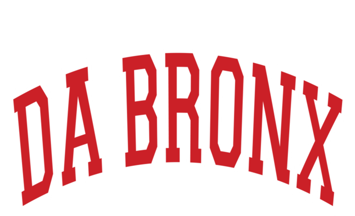 Da Bronx Varsity Style Red Text Gift T-Shirt