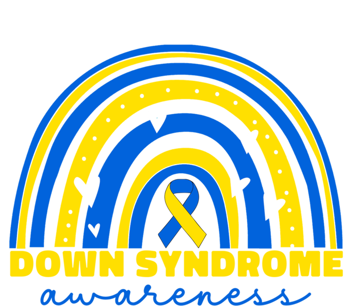 Down Syndrome Awareness Day Month T21 Down Syndrom Gift Striped Beanie with Solid Band