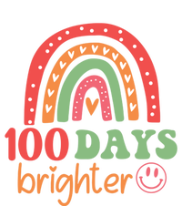 Rainbow 100 Days Brighter 100 Days Of School Groovy Retro Gift Tie Dye Hoodie