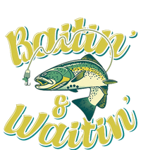 Baitin and Waitin Trout Fishing Lakes Hunting Fisherman Women's Fleece Hoodie