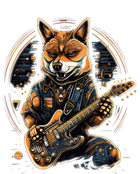 Electric Guitar Rock Music Black and tan Shiba Inu Kids Long Sleeve Shirt