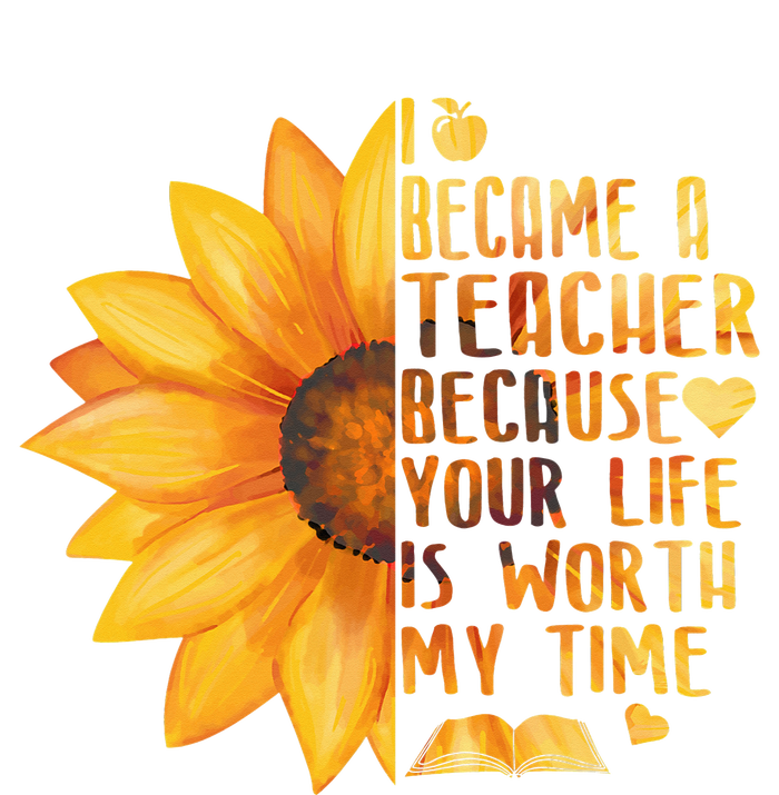 I Became A Teacher Sunflower Teaching School Women's Knotted Racerback Tank