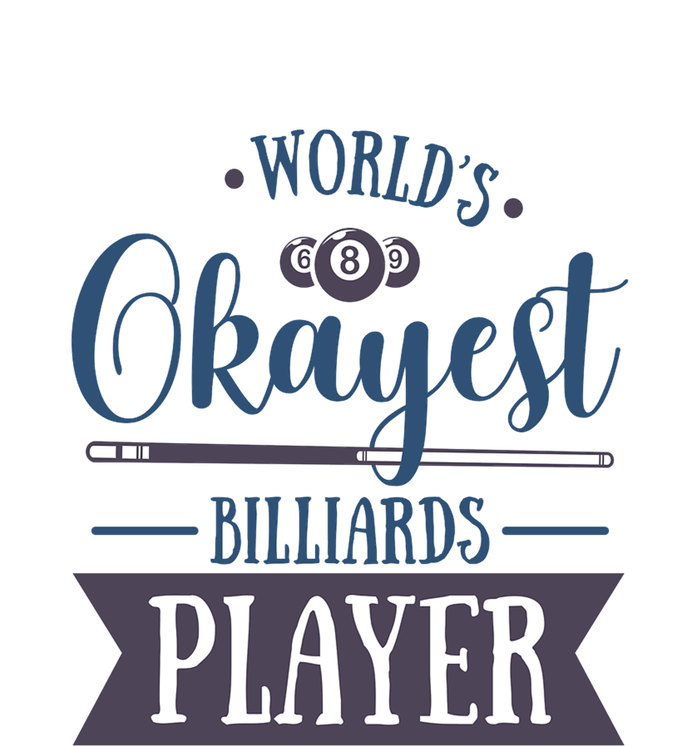 World's Okayest Billiards Player Billiards Dad Gift For Mother's Day Pom Pom 12in Knit Beanie