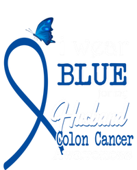 Ribbon I Wear Blue For Husband Colon Cancer Awareness Gift T-Shirt