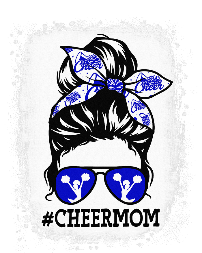 Cute Messy Bun Cheer Mom Leopard Mother's day T-Shirt