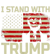 I Stand With Trump American Flag Woman USA Vintage T-Shirt