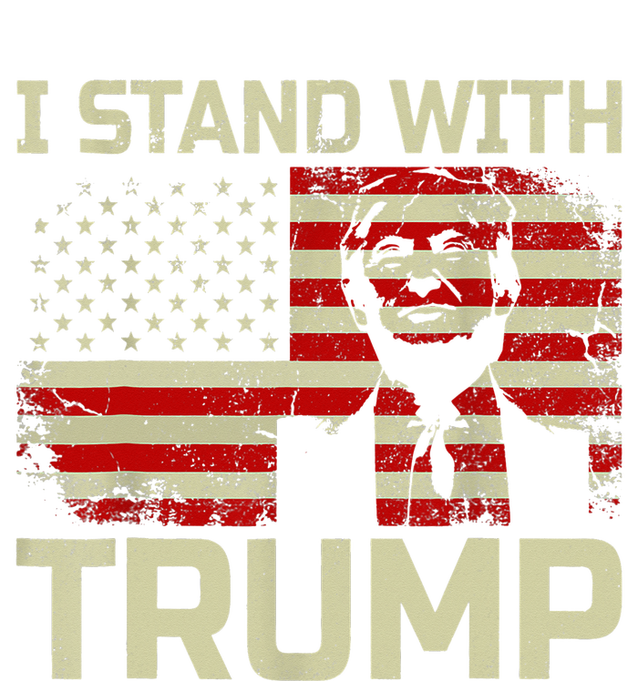 I Stand With Trump American Flag Woman USA Vintage T-Shirt