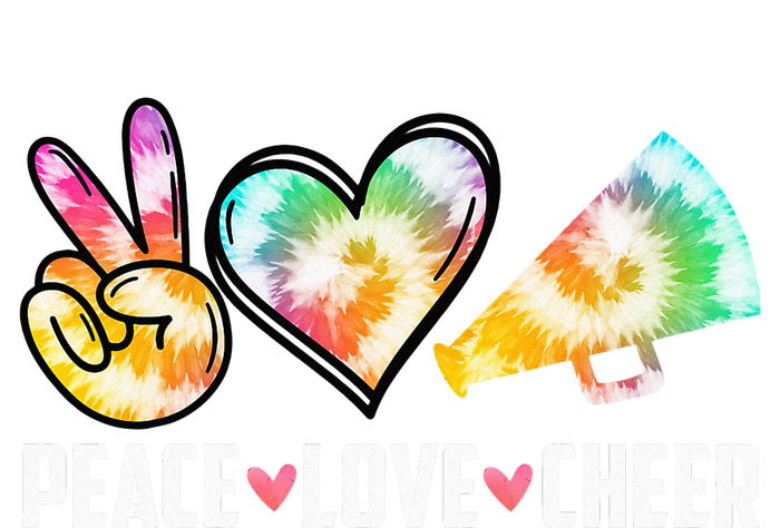 Peace Love Cheer Cheerleading Tie Dye Cheerleader Gift USA-Made Snowflake Beanie