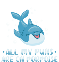 All My Puns Are On Porpoise Dolphin Mammal Animals Marine Cool Gift Women's Tri-Blend 3/4-Sleeve Raglan Shirt