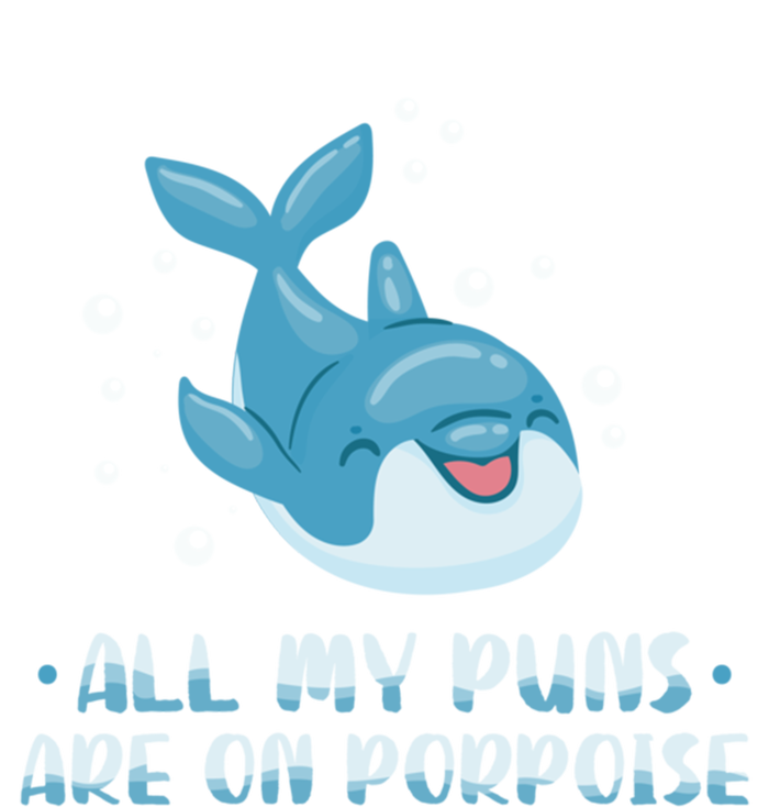 All My Puns Are On Porpoise Dolphin Mammal Animals Marine Cool Gift Women's Tri-Blend 3/4-Sleeve Raglan Shirt