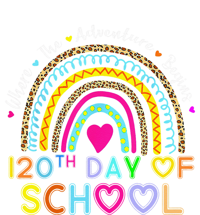 120th Day Of School Teacher 120 Days Smarter Rainbow T-Shirt