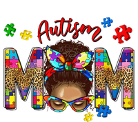 Autism Awareness Mom Autism Messy Bun Melanin T-Shirt