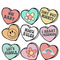 Conversation Hearts Groovy Valentines Day NICU Nurse Squad Tall Sweatshirt