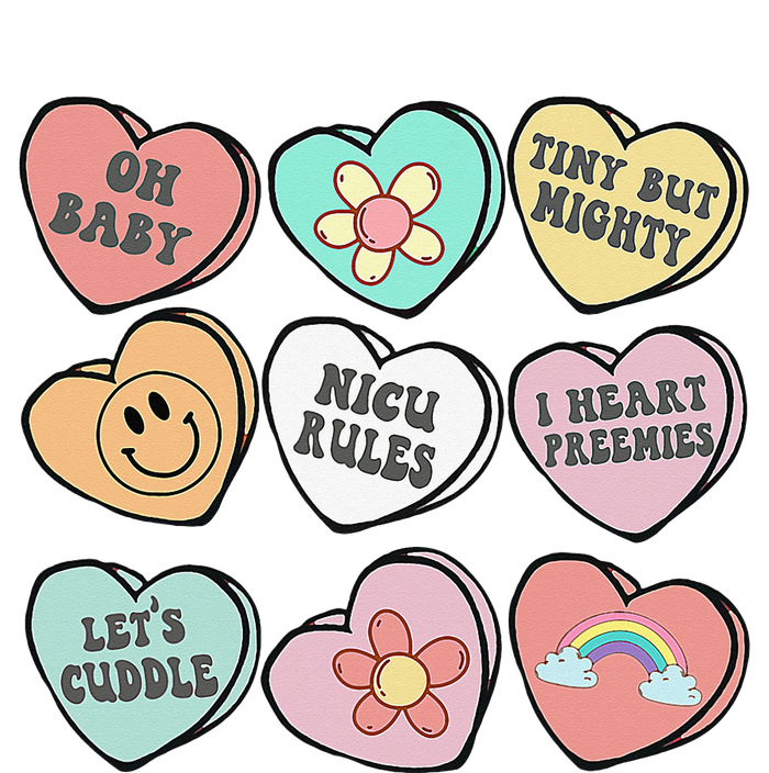 Conversation Hearts Groovy Valentines Day NICU Nurse Squad Tall Sweatshirt