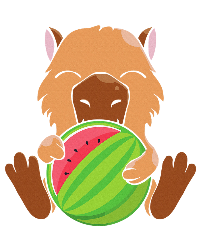 Capybara Cute Eating Watermelon Capybara Pajama Set