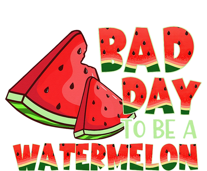 Funny Bad Day To Be A Watermelon Striped Beanie with Solid Band