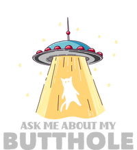 Ask Me About My Butthole Funny Ufo Alien Abduction Gift Women's Tri-Blend 3/4-Sleeve Raglan Shirt