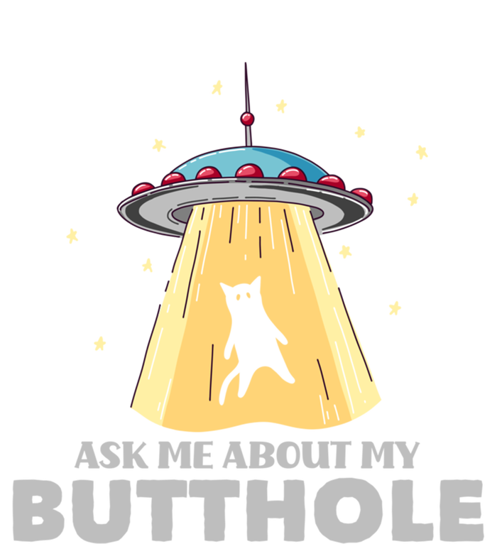 Ask Me About My Butthole Funny Ufo Alien Abduction Gift Women's Tri-Blend 3/4-Sleeve Raglan Shirt