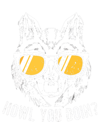 Funny Wolf Design Howl You Doin Wolves Dry Zone Grid Polo