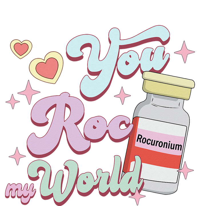 You Roc My World Funny ICU CRNA Nurse Happy Valentines Day Sustainable Beanie