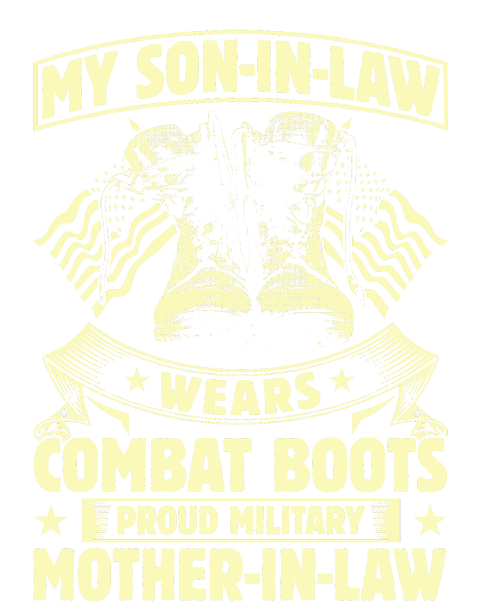 My Son In Law Wears Combat Boots Proud Military Mother In Law Women's Crop Top Tee