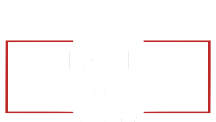 Lock Trump Up 2024 Lock Him Up Striped Beanie with Solid Band