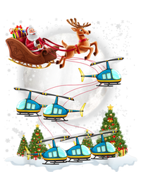 Helicopter Reindeer Santa's Sleigh Pilot Christmas Gift T-Shirt