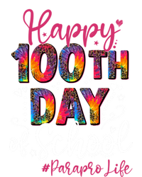 Tie Dye Leopard Happy 100th Day Of School Paraprofessional Cool Gift Premium T-Shirt