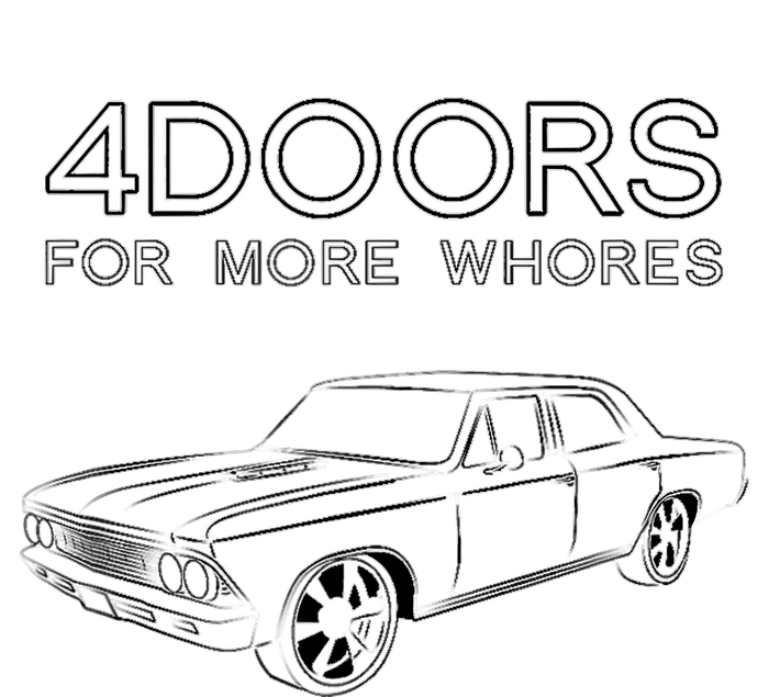 4 Doors For More Whores Funny Muscle Car Softstyle Adult Sport Polo