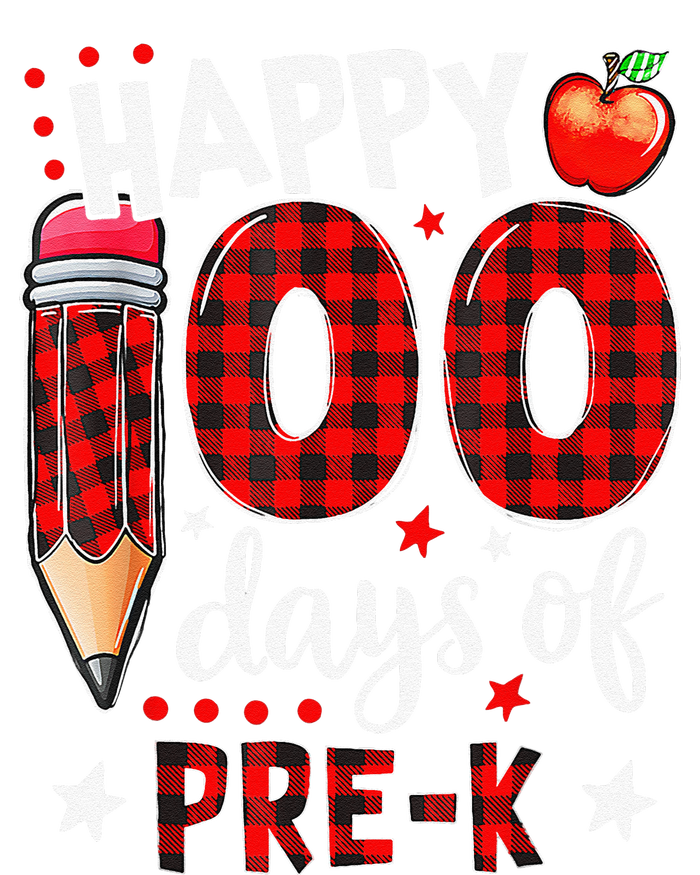 Buffalo Plaid 100 Days Of Pre K 100th Day Of School Teacher T-Shirt