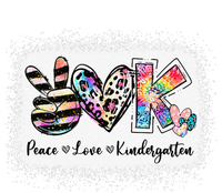 Grade Teacher Peace Love Kindergarten Team Kinder Bleached T-Shirt