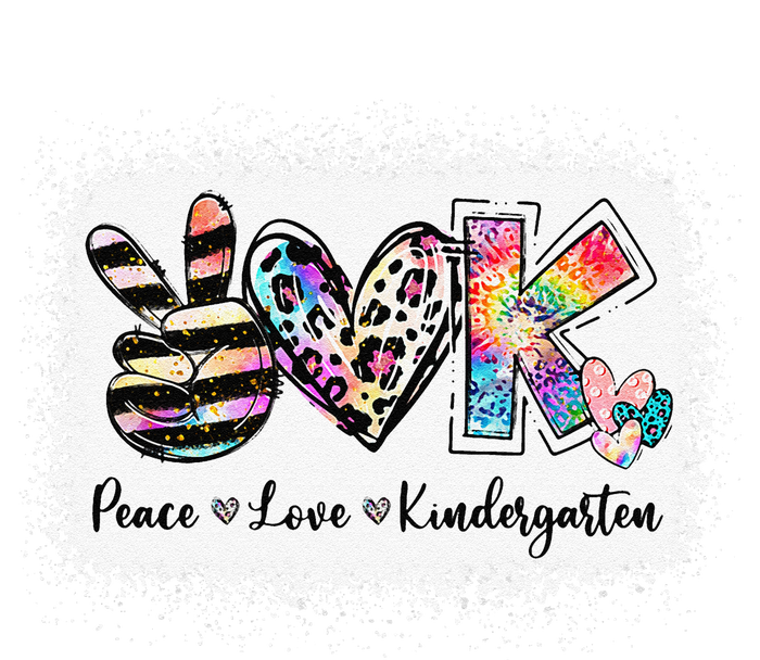 Grade Teacher Peace Love Kindergarten Team Kinder Bleached T-Shirt